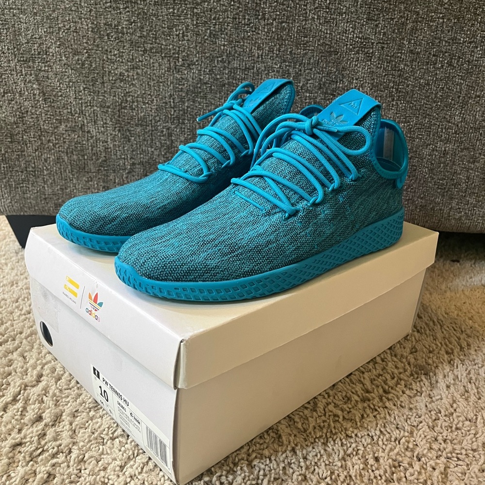 Pharrell Williams Tennis HU Bold Aqua Shoes